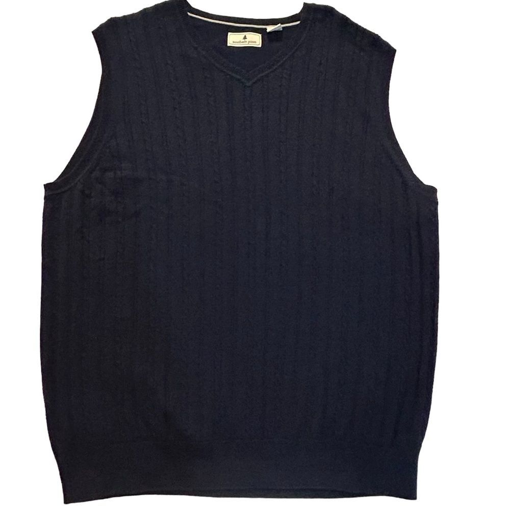 Southern Pines Cotton Navy Sweater Vest XL